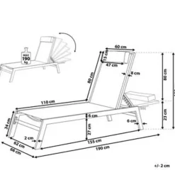 CATANIA - Strandstoel - Wit - Aluminium