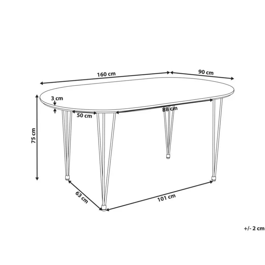 CAVELL - Eettafel - Lichtbruin - MDF