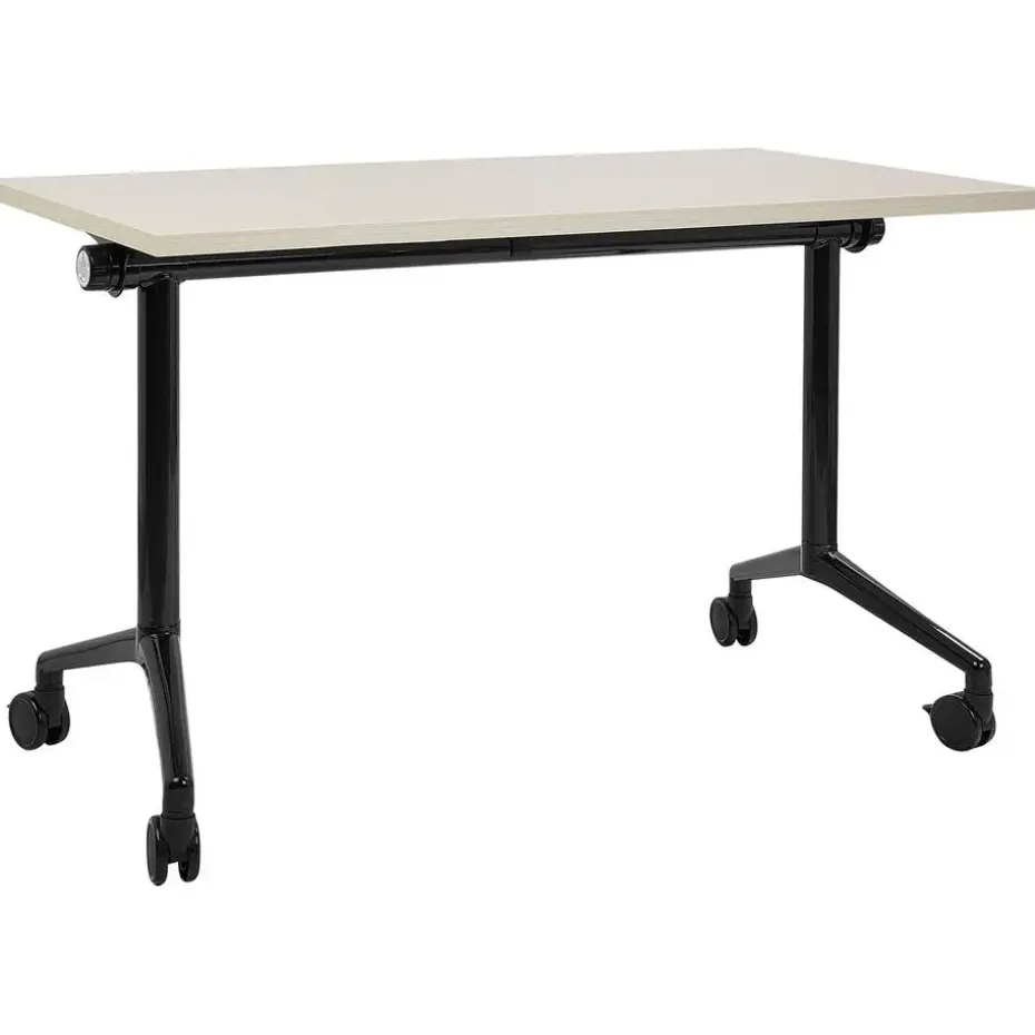 CAVI - Bureau verstelbaar - Lichtbruin/Zwart - 120 x 60 cm - Metaal