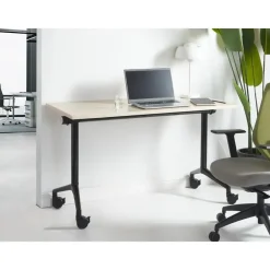 CAVI - Bureau verstelbaar - Lichtbruin/Zwart - 120 x 60 cm - Metaal