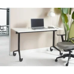 CAVI - Bureau verstelbaar - Wit/Zwart - 120 x 60 cm - Metaal