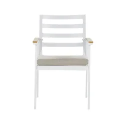 CAVOLI - Tuinset voor 4 - Wit/Beige - Aluminium