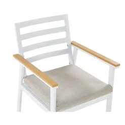 CAVOLI - Tuinset voor 4 - Wit/Beige - Aluminium