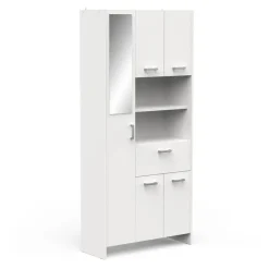 CBA Badkamerkast Coralie - 83,4 x 32,8 x 184,9 cm - Wit