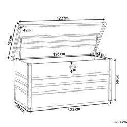 CEBROSA - Kussenbox - Blauw - 400 l - Staal