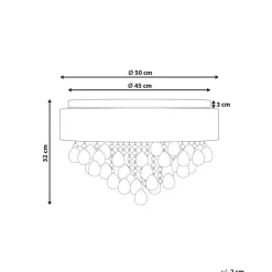 CEDEIRA - Kroonluchter - Zilver - Ijzer