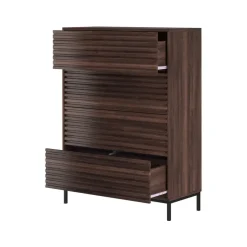 Celine - Commode met 4 laden in walnoot spaanplaat