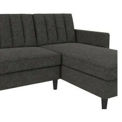 Celine - 3-zits hoekslaapbank in antraciet stof