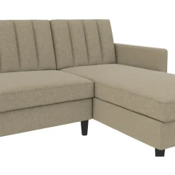 Celine - 3-zits hoekslaapbank in cappuccino stof