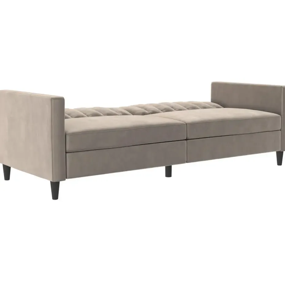 Celine - 3-zits slaapbank in taupe fluweel