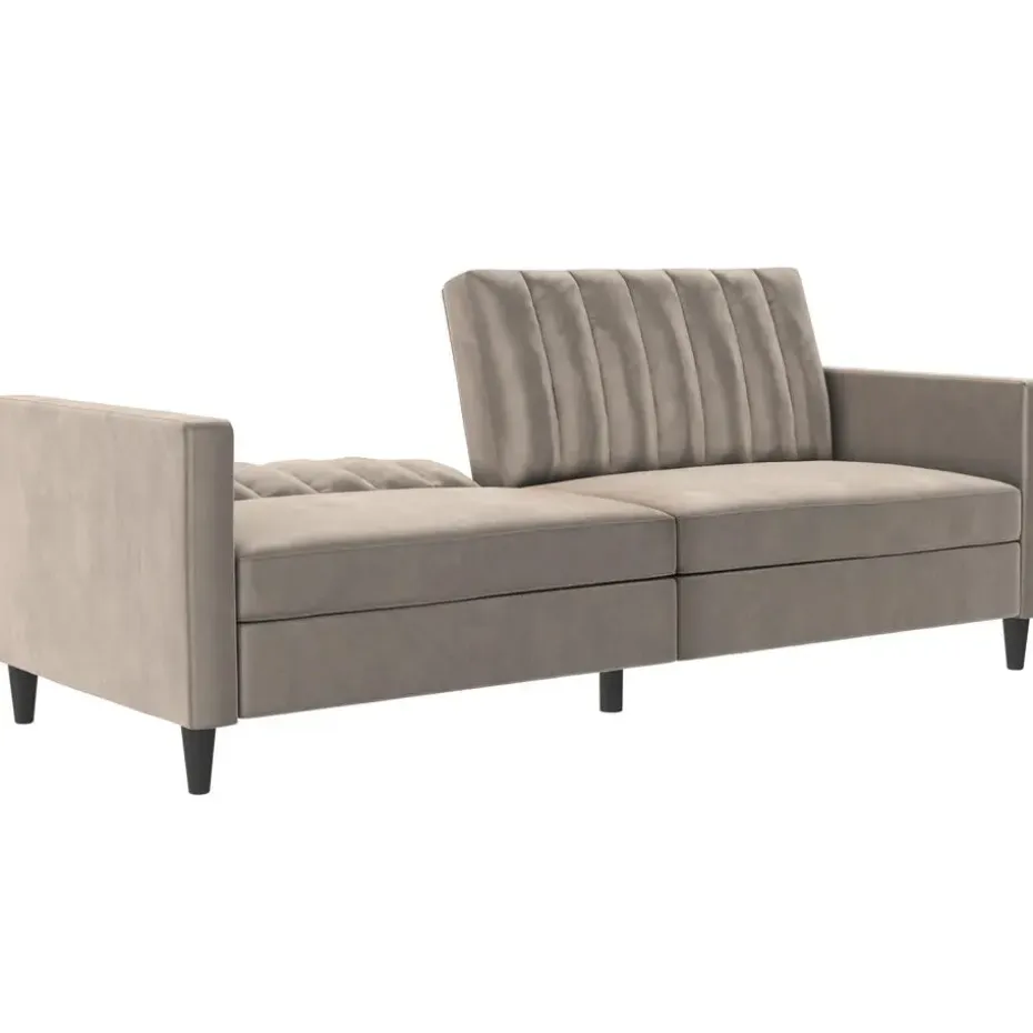 Celine - 3-zits slaapbank in taupe fluweel