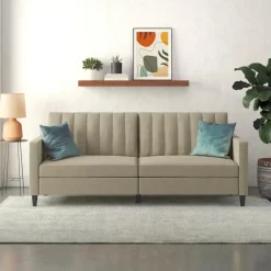 Celine - 3-zits slaapbank in cappuccino stof