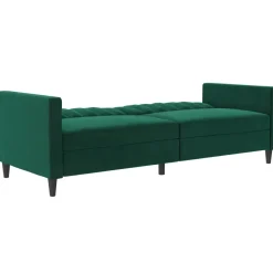 Celine - 3-zits slaapbank in donkergroen fluweel