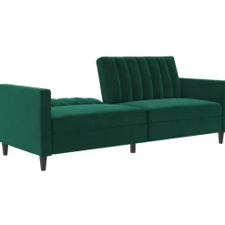 Celine - 3-zits slaapbank in donkergroen fluweel