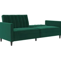 Celine - 3-zits slaapbank in donkergroen fluweel