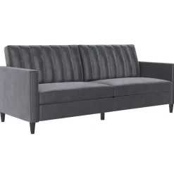 Celine - 3-zits slaapbank in antraciet fluweel