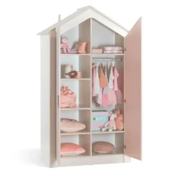 Cento Pink 2-deurs kledingkast huisje meisjeskamer