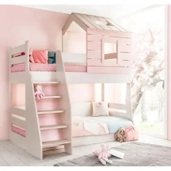 Cento Pink stapelbed bedhuisje meisjeskamer 200x90 - 200x100 cm