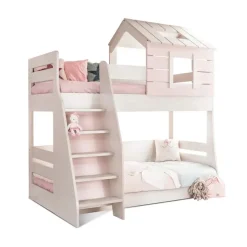 Cento Pink stapelbed bedhuisje meisjeskamer 200x90 - 200x100 cm