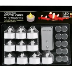 Cepewa Kaarsen - LED - 10 st - 3,5 cm - met afstandsbediening