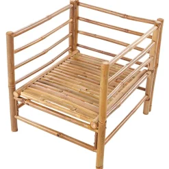 CERRETO - Loungeset 5-zits - Taupe - Bamboe