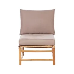 CERRETO - Loungeset 5-zits hoekbank - Taupe - Bamboehout