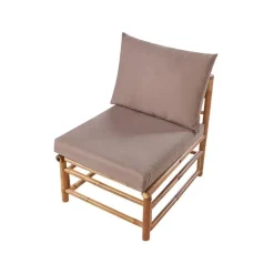 CERRETO - Loungeset 5-zits hoekbank - Taupe - Bamboehout