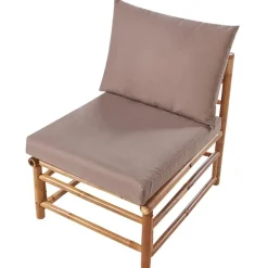 CERRETO - Loungeset 5-zits hoekbank - Taupe - Bamboehout