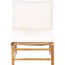 CERRETO - Loungeset 5-zits met fauteuil - Wit - Bamboehout