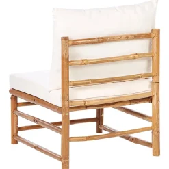 CERRETO - Loungeset 5-zits met fauteuil - Wit - Bamboehout