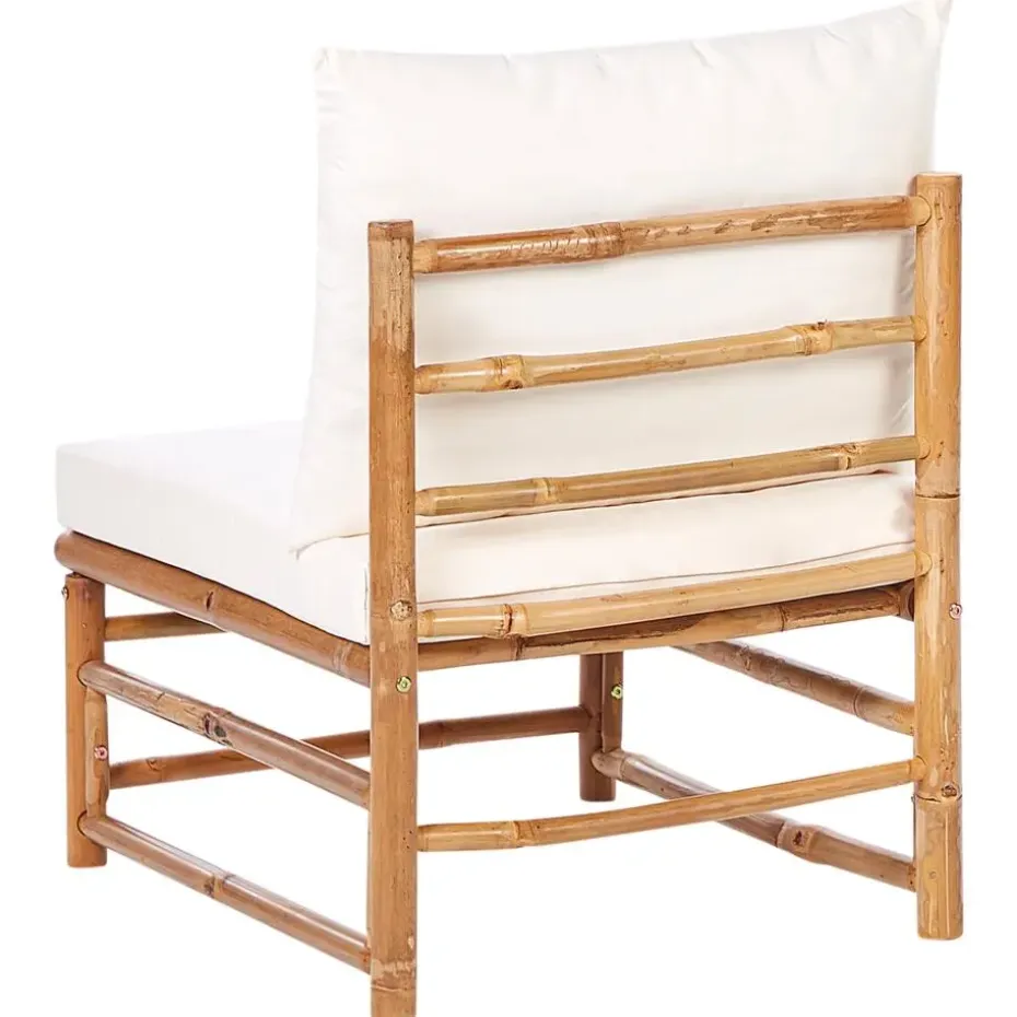 CERRETO - Loungeset 5-zits met fauteuil - Wit - Bamboehout