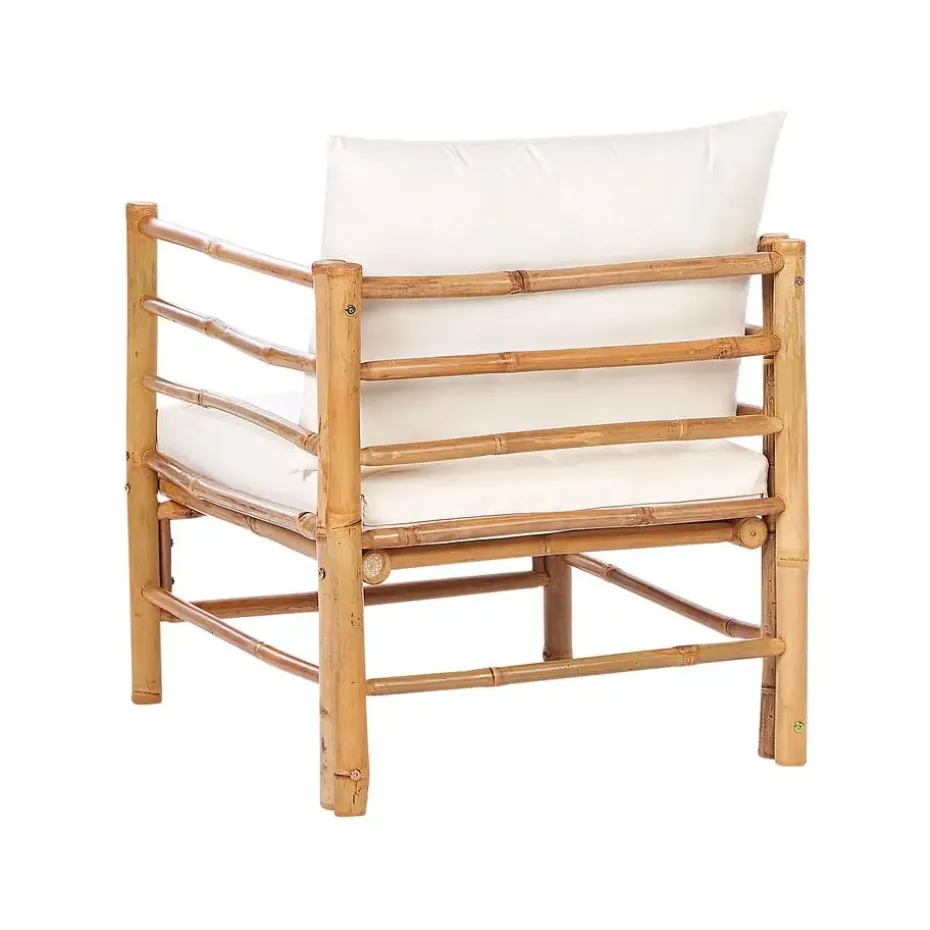 CERRETO - Loungeset 5-zits met fauteuil - Wit - Bamboehout