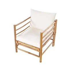 CERRETO - Loungeset 5-zits met fauteuil - Wit - Bamboehout