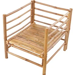 CERRETO - Loungeset 5-zits met fauteuil - Wit - Bamboehout