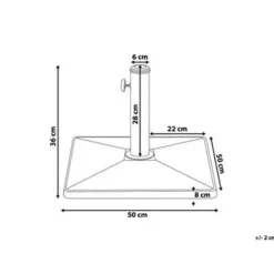 CERVO - Parasolvoet - Zwart - Beton