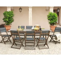 CESANA - Tuintafel - Donkerhout - 100 x 180/240 cm - Acaciahout