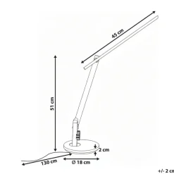 CETUS - Bureaulamp LED - Grijs - Synthetisch materiaal