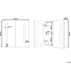 CHABUNCO - Badkamermeubel - Zwart - Multiplex