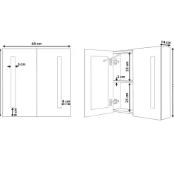 CHABUNCO - Badkamermeubel - Zwart - Multiplex