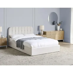 CHALLANS - Bed met opbergruimte - Off-white - 140 x 200 cm - Stof