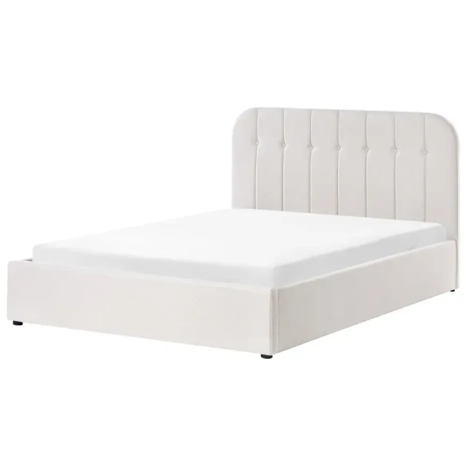 CHALLANS - Bed met opbergruimte - Off-white - 140 x 200 cm - Stof