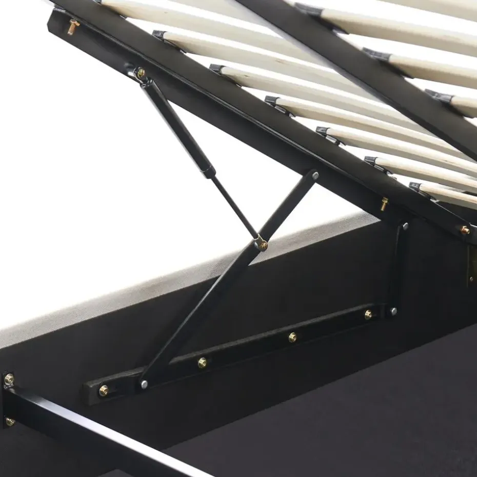 CHALLANS - Bed met opbergruimte - Off-white - 140 x 200 cm - Stof