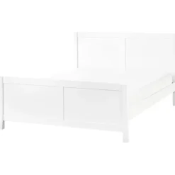 CHAMPAGNAT - Tweepersoonsbed - Wit - 140 x 200 cm - Rubberhout