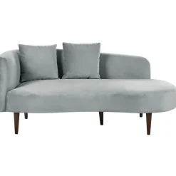 CHAUMONT - Chaise longue - Lichtgrijs - Linkerzijde - Fluweel