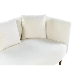 CHAUMONT - Chaise longue - Crème - Rechterzijde - Fluweel