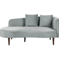 CHAUMONT - Chaise longue - Lichtgrijs - Rechterzijde - Fluweel