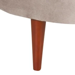 CHAUMONT - Chaise longue - Taupe - Rechterzijde - Fluweel