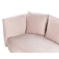 CHAUMONT - Chaise longue - Roze - Rechterzijde - Fluweel
