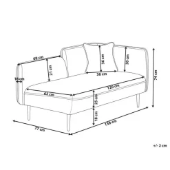 CHEVANNES - Chaise longue - Groen - Polyester