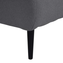 CHEVANNES - Chaise longue - Donkergrijs - Bouclé